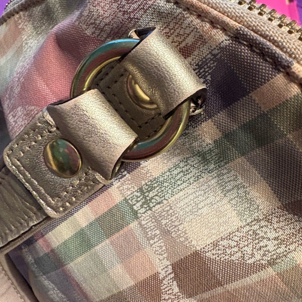 COACH Pink Poppy Plaid Satchel - Picture 5 of 16